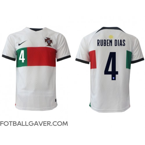 Portugal Ruben Dias #4 Fotballklær Bortedrakt VM 2022 Kortermet